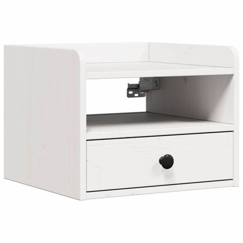 Нощно шкафче 2 pcs Бяло 38 x 36 x 29,5 см Борово дърво масив