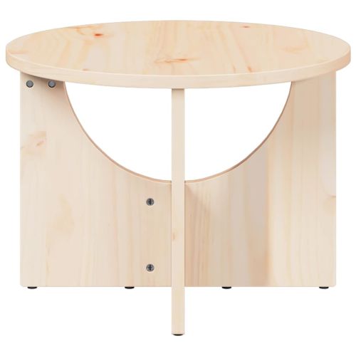 Масичка за кафе Естествен 50 x 50 x 35 cm Борово дърво масив