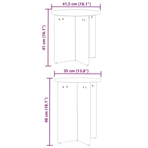 Масичка за кафе 2 pcs Естествен