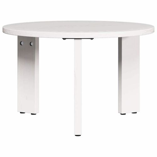 Масичка за кафе 2 pcs Бяло Масивна борова дървесина