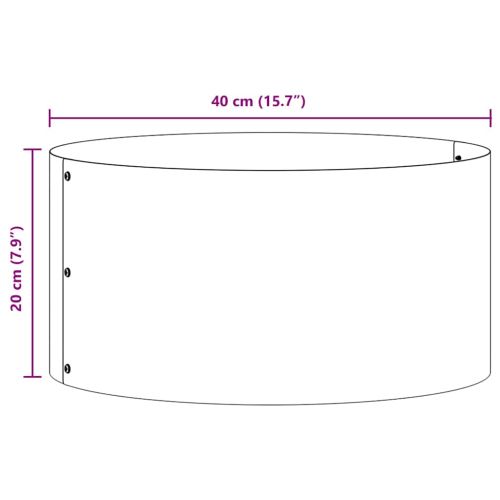 Пръстен за саксия Черно 40 x 40 x 20 cm