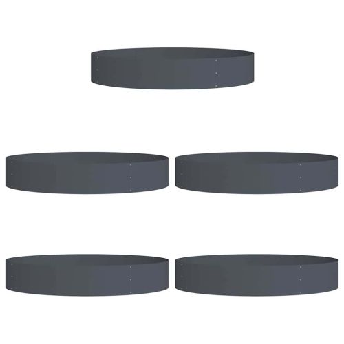 Пръстен за саксия 5 pcs Антрацит 120 x 120 x 20 см