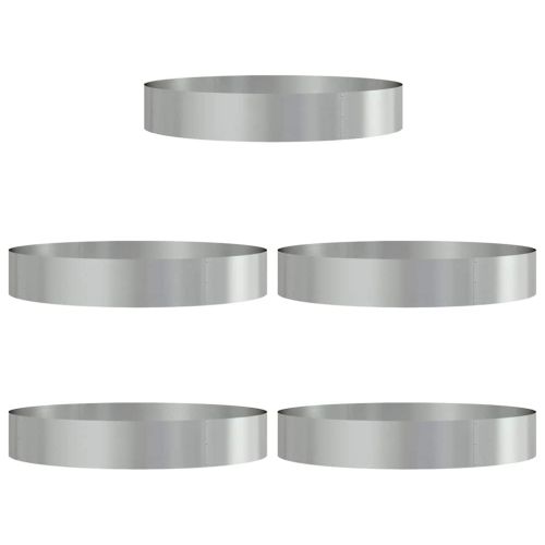 Пръстен за саксия 5 pcs Сребрист 120 x 120 x 20 см