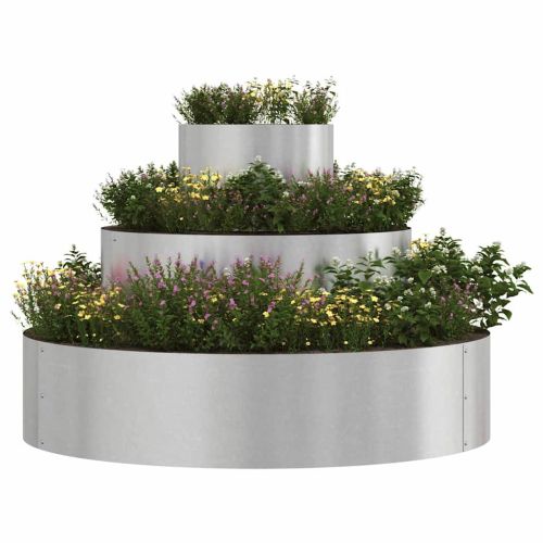 Градинска саксия Сребрист 90 x 90 x 20 см Неръждаема стомана