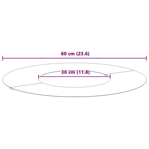 подходяща за плоски дървени халки Антрацит Ø30 / 60 см Стомана