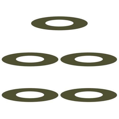 подходяща за плоски дървени халки 5 pcs Маслиненозелен