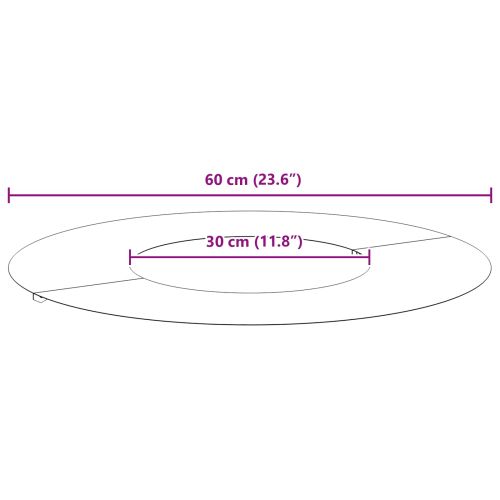 подходяща за плоски дървени халки Кафяво Ø30 / 60 см