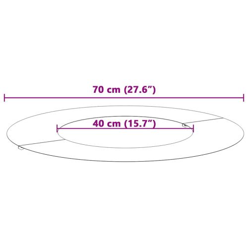 подходяща за плоски дървени халки 5 pcs Бяло Ø40 / 70 см Стомана