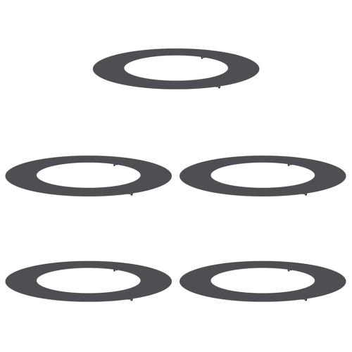 подходяща за плоски дървени халки 5 pcs Черно Ø50 / 80 см Стомана