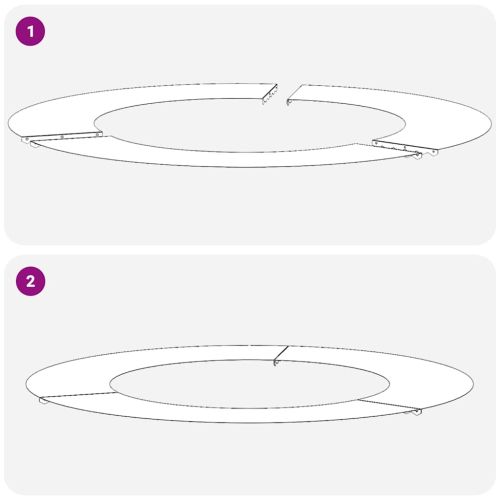 подходяща за плоски дървени халки Маслиненозелен Ø50 / 80 см