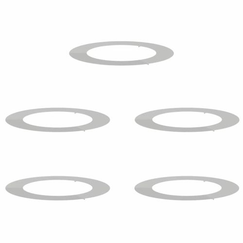 подходяща за плоски дървени халки 5 pcs Сребрист Ø60 / 90 см