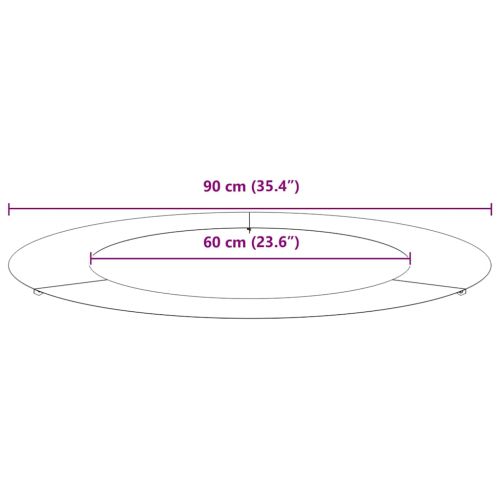 подходяща за плоски дървени халки 5 pcs Сребрист Ø60 / 90 см