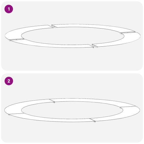 подходяща за плоски дървени халки Кафяво Ø60 / 90 см