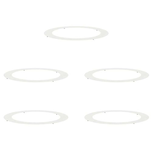 подходяща за плоски дървени халки 5 pcs Бяло Ø90 / 120 см Стомана