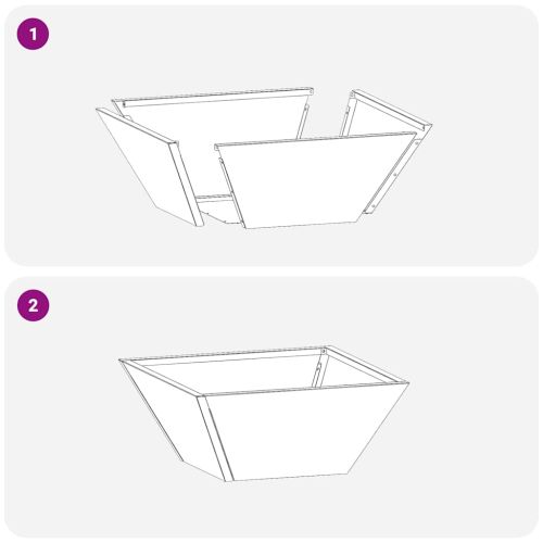 Градинска саксия Бяло 35 x 35 x 15 см Студено валцована стомана