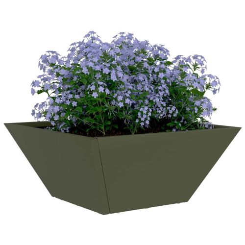 Градинска саксия Маслинено зелено 35 x 35 x 15 см