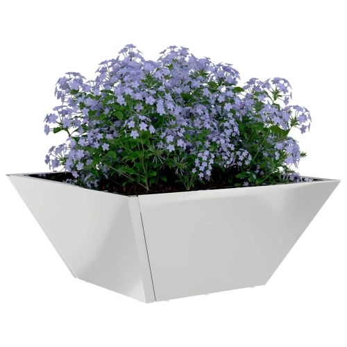 Градинска саксия Сребрист 35 x 35 x 15 см Галванизирана стомана