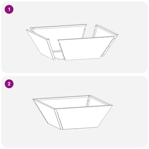 Градинска саксия Черно 40 x 40 x 15 см