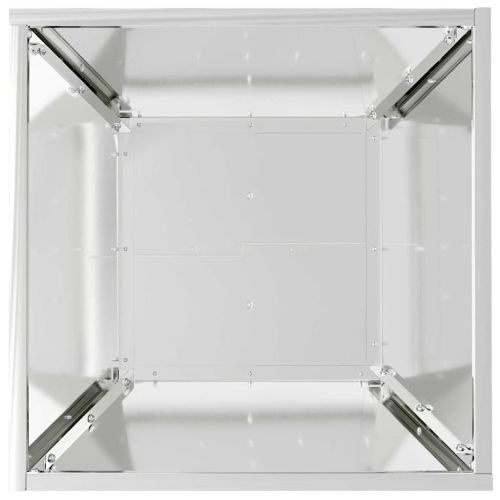 Градинска саксия Сребристо 40 x 40 x 15 см Поцинкована стомана