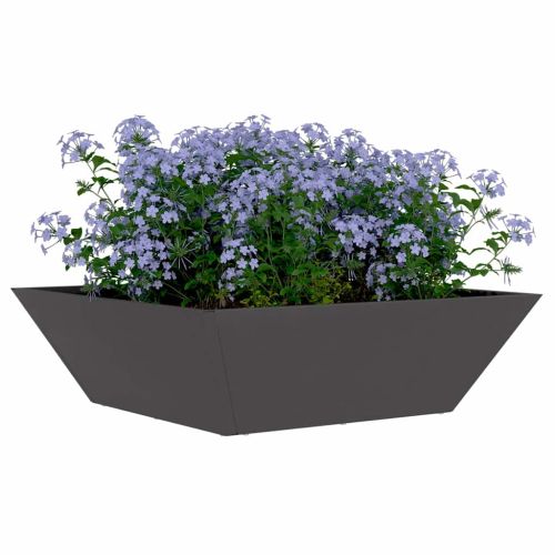 Градинска саксия Черно 50 x 50 x 15 см
