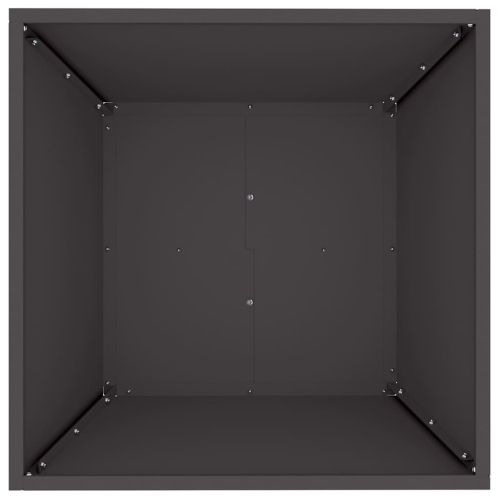 Градинска саксия Черно 50 x 50 x 15 см
