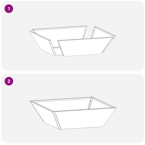 Градинска саксия Черно 50 x 50 x 15 см