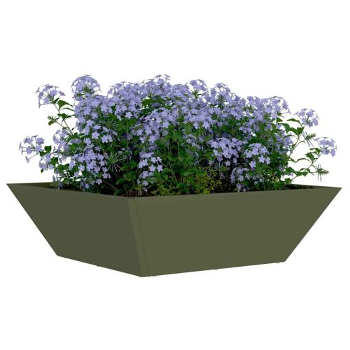 Градинска саксия Маслинено зелено 50 x 50 x 15 см