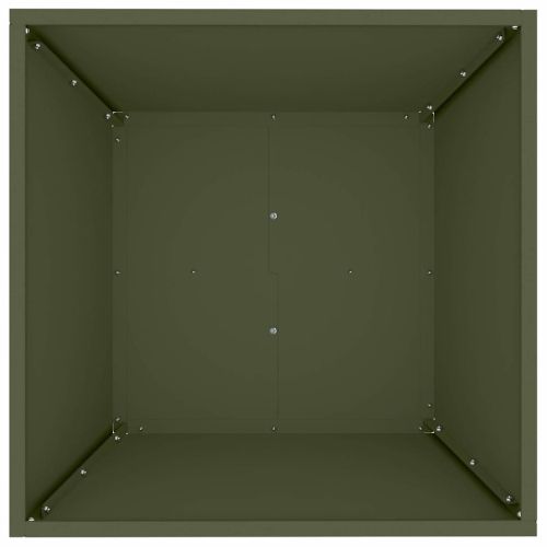 Градинска саксия Маслинено зелено 50 x 50 x 15 см