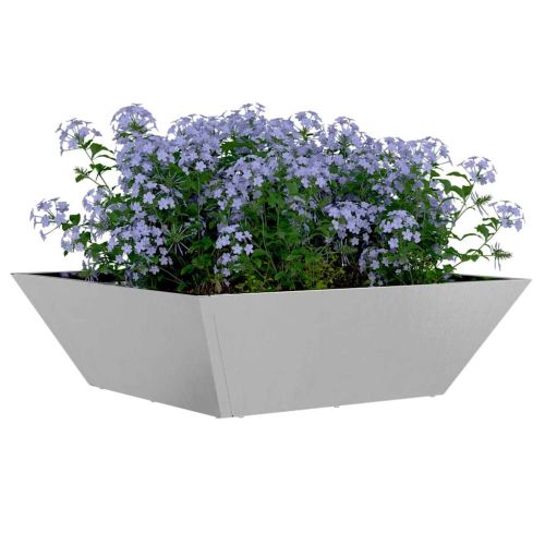 Градинска саксия Сребрист 50 x 50 x 15 см Неръждаема стомана