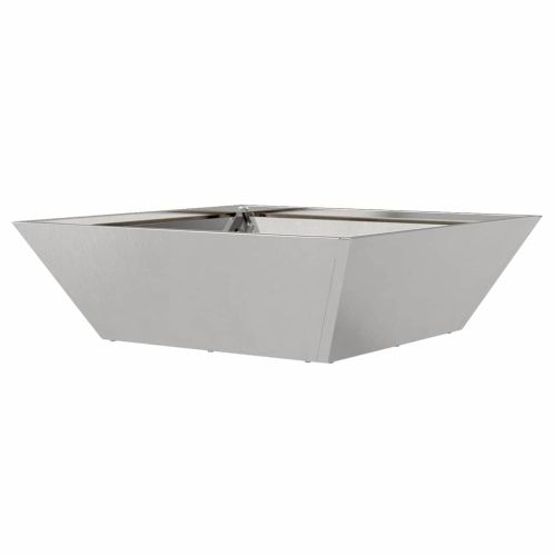 Градинска саксия Сребрист 50 x 50 x 15 см Неръждаема стомана