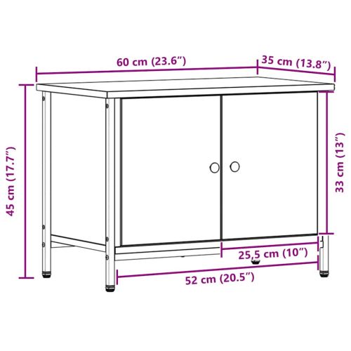 ТВ шкаф Черния дъб 60 x 35 x 45 см Инженерно дърво