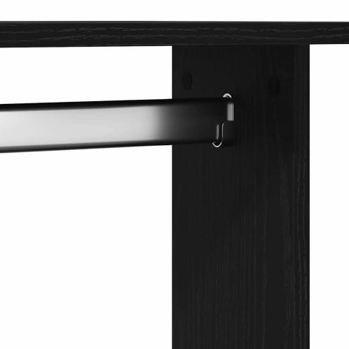 Гардероб с рафт Черен дъб 102 x 38 x 110 см Инженерно дърво