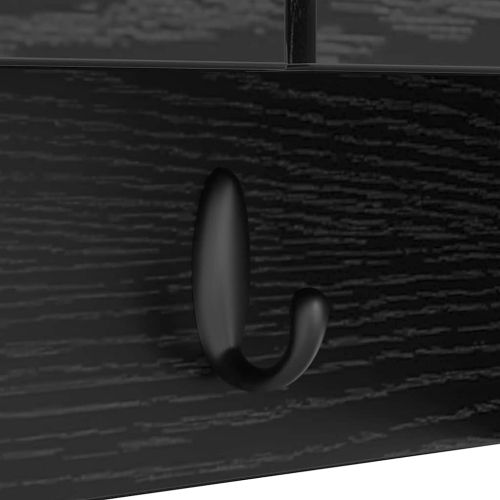 Стенен закачалка за палта с рафт Черния дъб 50 x 20 x 30 см