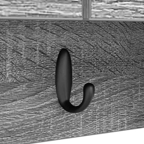 Стенен закачалка за палта с рафт Сив Сонома 50 x 20 x 30 см