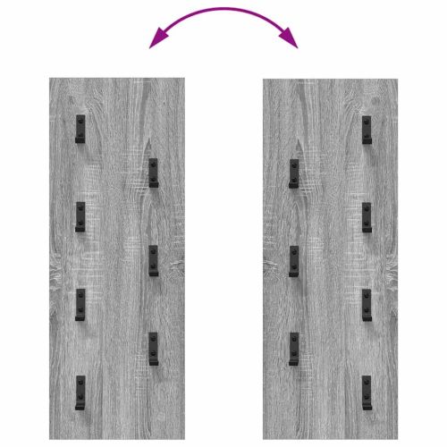 Стенен закачалка за палта Сив Сонома 30 x 1,5 x 80 см