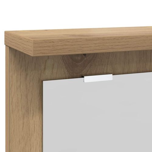 Стенен закачалка за палта с рафт дъб артизан 85 x 10 x 45 см