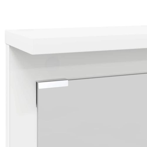 Стенен закачалка за палта Бяло 84 x 10 x 80 см Инженерно дърво