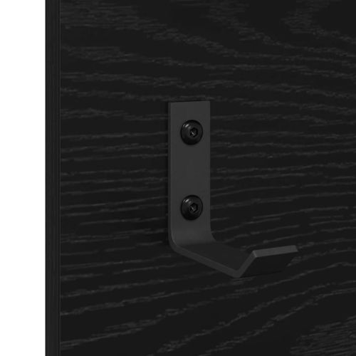 Стенен закачалка за палта с рафт Черния дъб 70 x 10 x 90 см