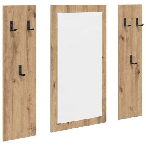 Стенен закачалка за палта Дъб 96 x 1,5 x 90 см Инженерно дърво