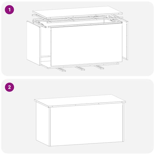 Кутия за съхранение на открито Ръждясало 100 x 50,5 x 50 см