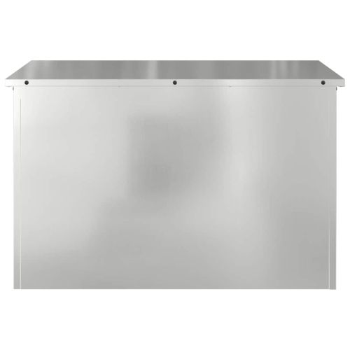 Кутия за съхранение на открито Сребрист 80 x 50,5 x 50 см