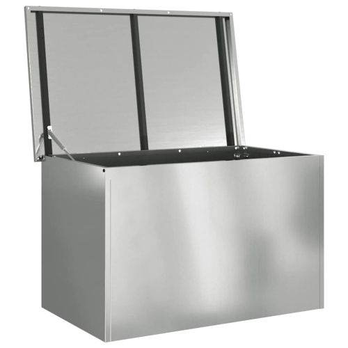 Кутия за съхранение на открито Сребрист 80 x 50,5 x 50 см