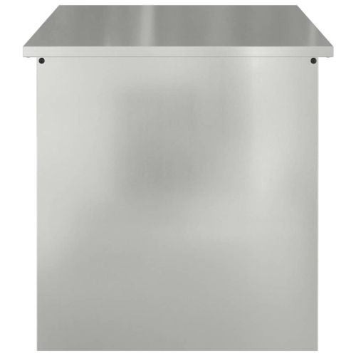 Кутия за съхранение на открито Сребрист 80 x 50,5 x 50 см