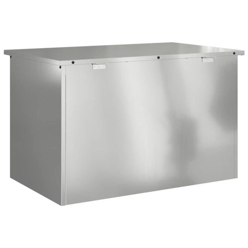 Кутия за съхранение на открито Сребрист 80 x 50,5 x 50 см