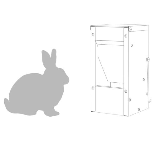 Хранилка за зайци Сребрист 12,5 x 12,5 x 25 см
