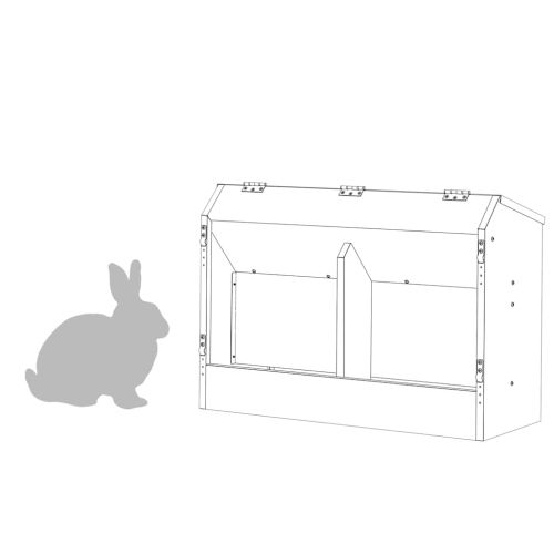Хранилка за зайци Черно 64,5 x 25,5 x 45,5 см 6 kg