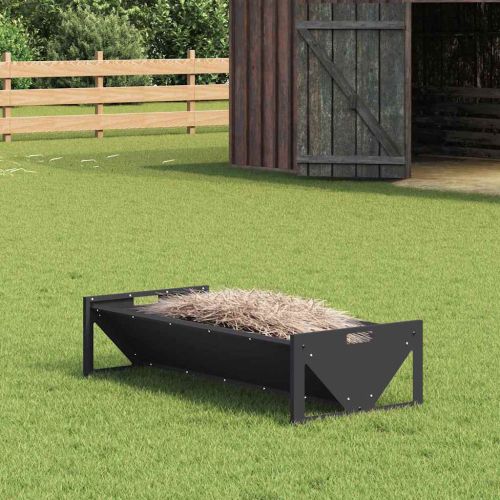 Тръба за хранене на добитък Черно 108 x 50 x 28 см