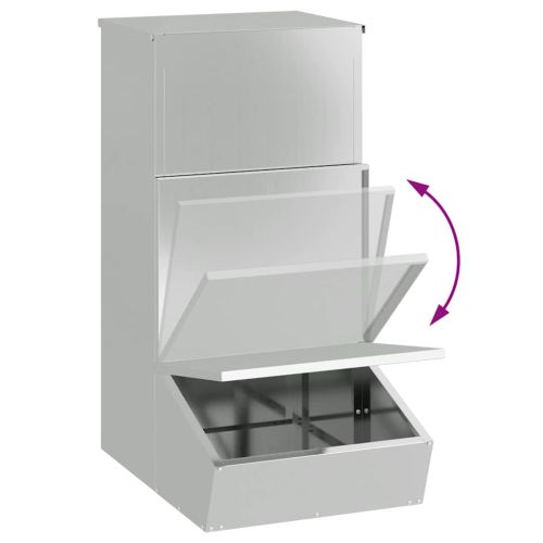 Фидер за свине Сребрист 55 x 38 x 76 см Галванизирана стомана