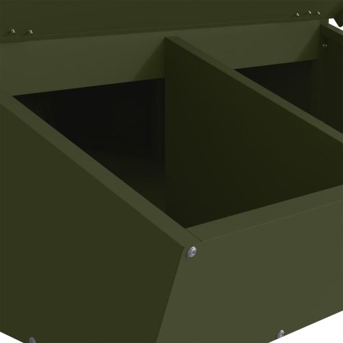 Фидер за свине Маслинено зелено 82 x 51 x 91,5 см