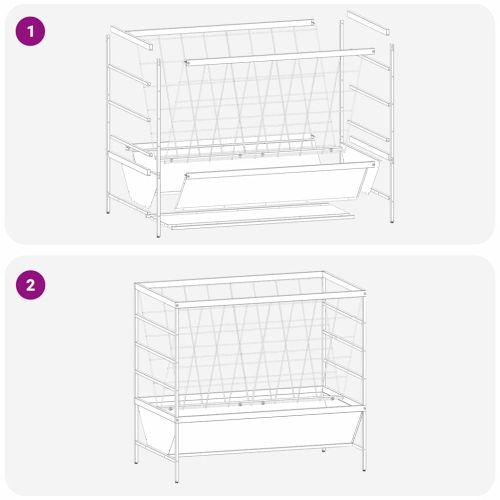 Хранилка за добитък Черно 100 x 60 x 90 см
